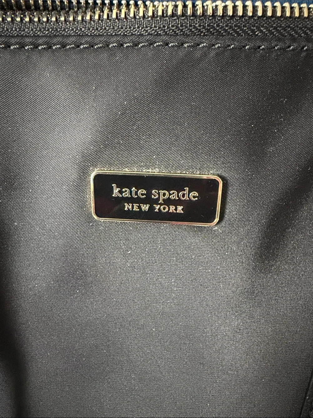 Kate Spade Black Nylon briefcase tote with Crossbody Strap